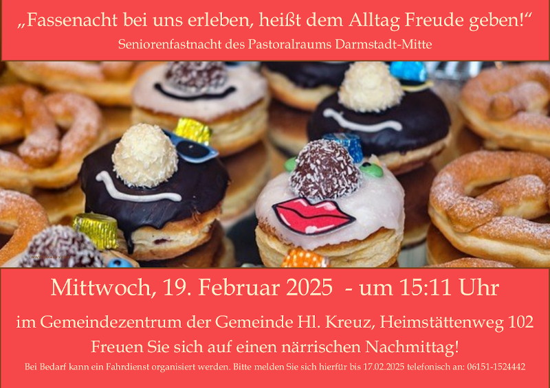 Einladung Fastnacht 19.2.2025 ab 15:11 Uhr 